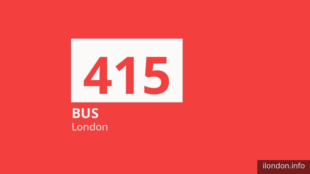Bus route 415 in London