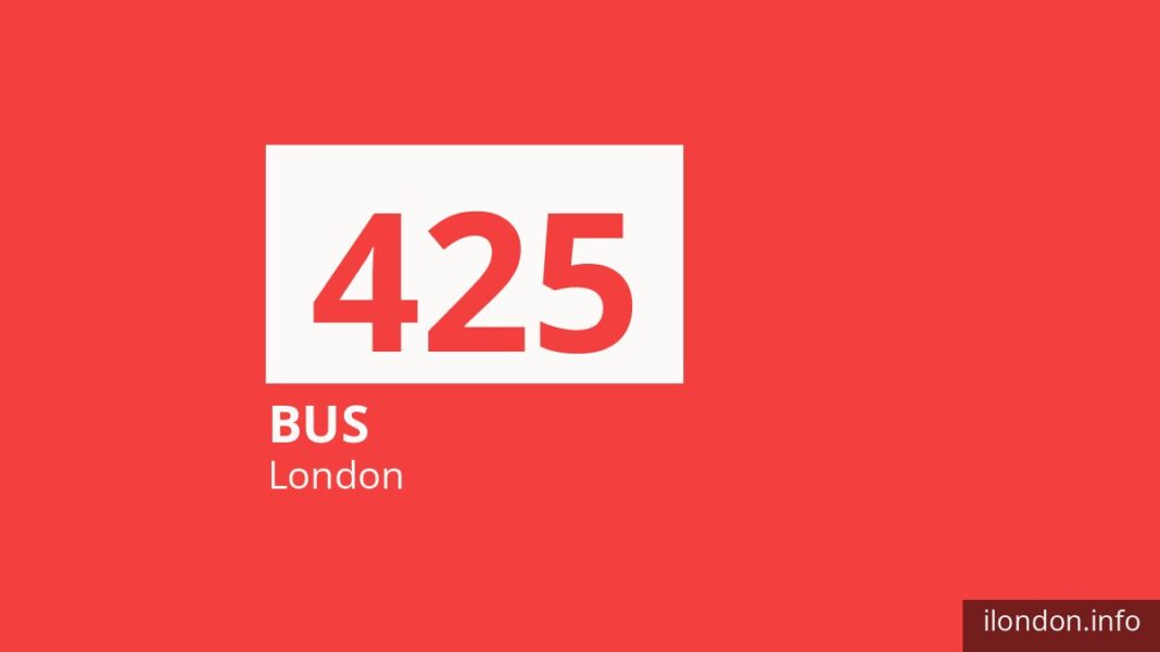 Bus route 425 in London
