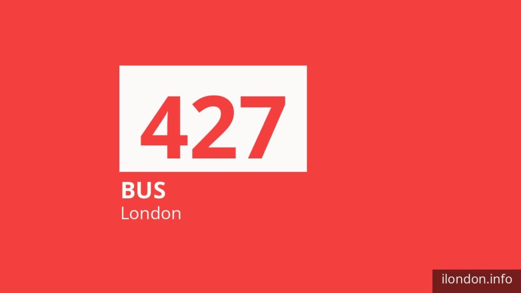 Bus route 427 in London
