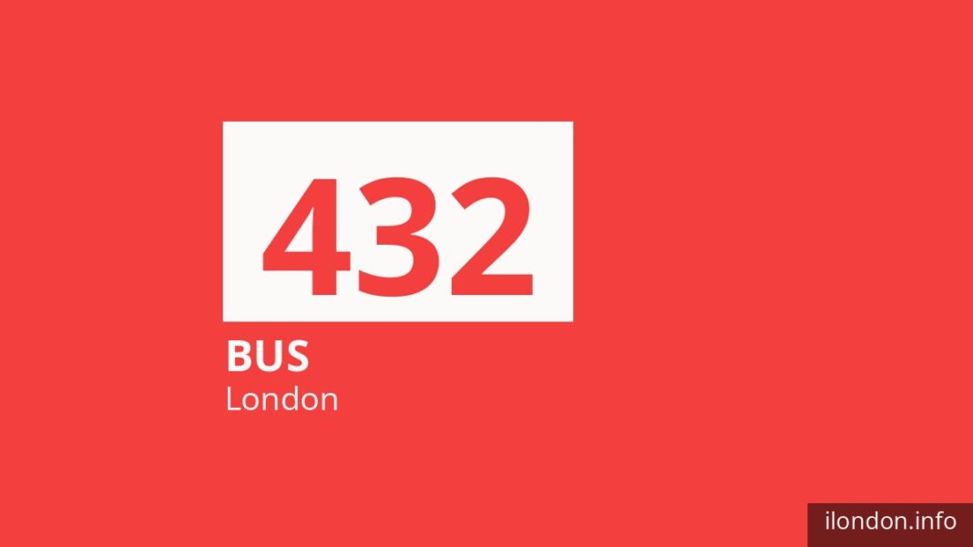 Bus route 432 in London