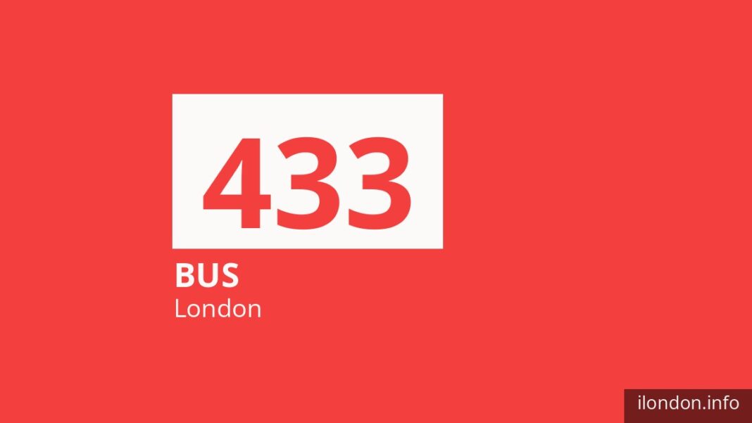 Bus route 433 in London
