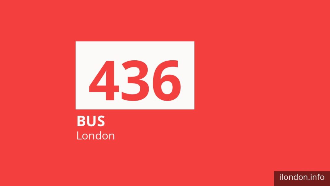 Bus route 436 in London