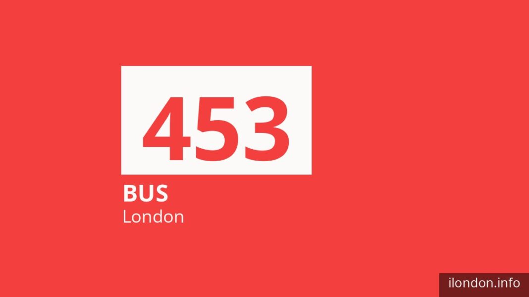 Bus route 453 in London