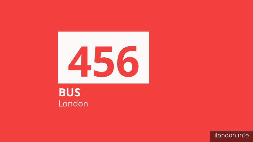 Bus route 456 in London