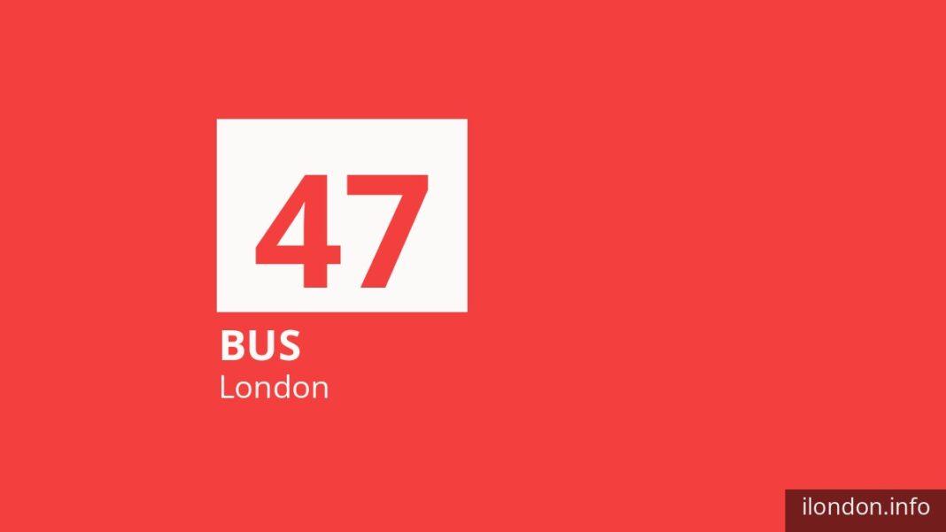 Bus route 47 in London