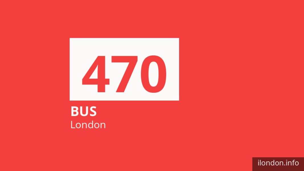 Bus route 470 in London