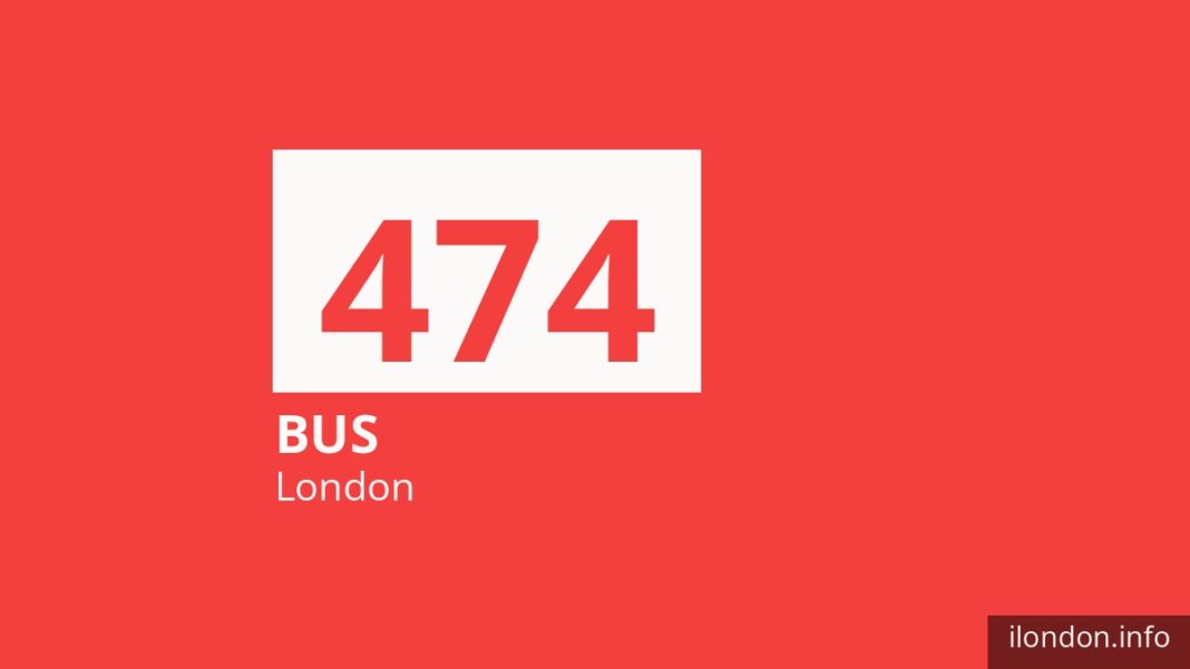 Bus route 474 in London