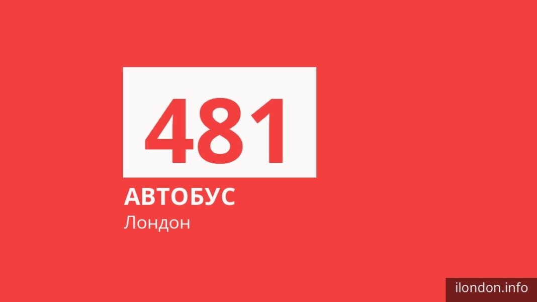Автобус 481 в Лондоне