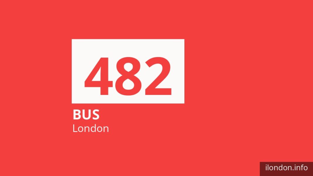 Bus route 482 in London
