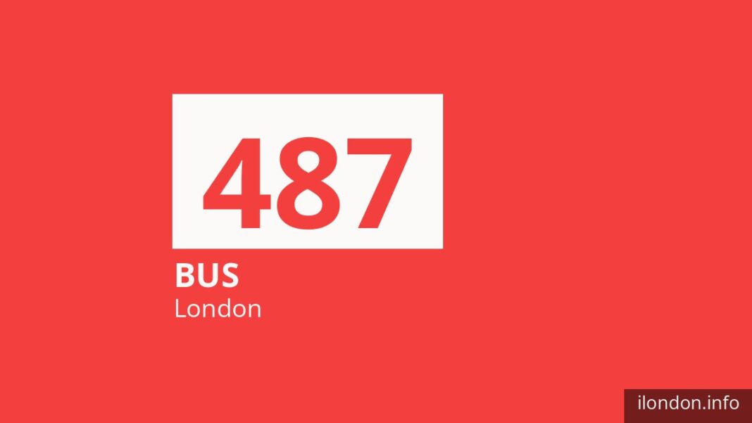 Bus route 487 in London