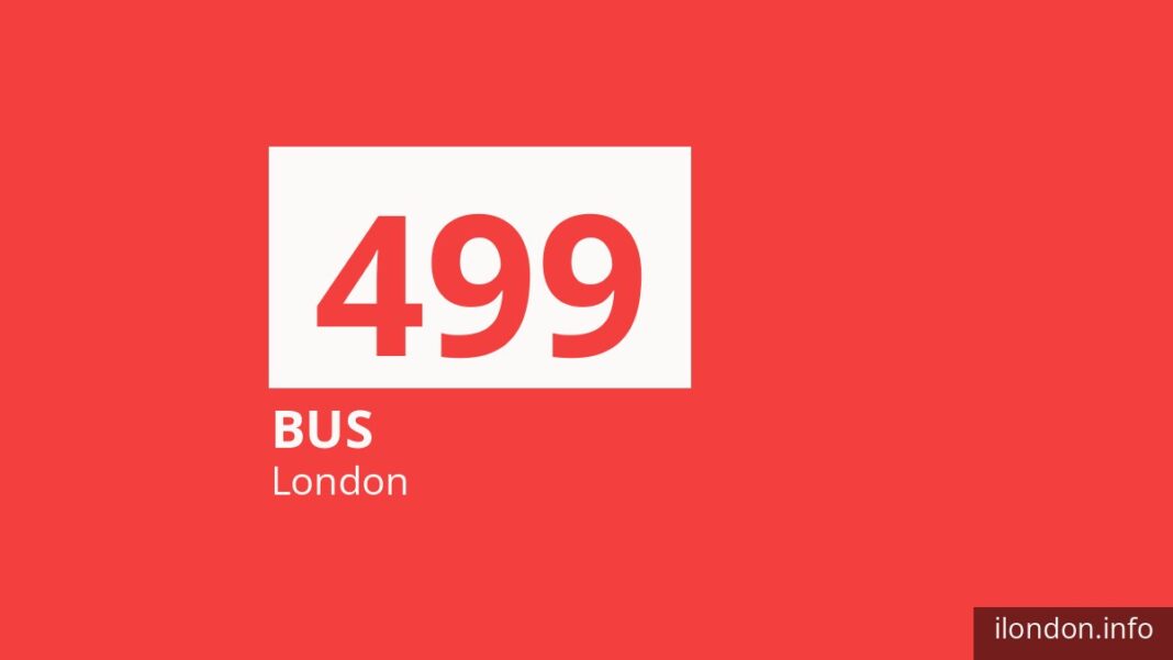 Bus route 499 in London