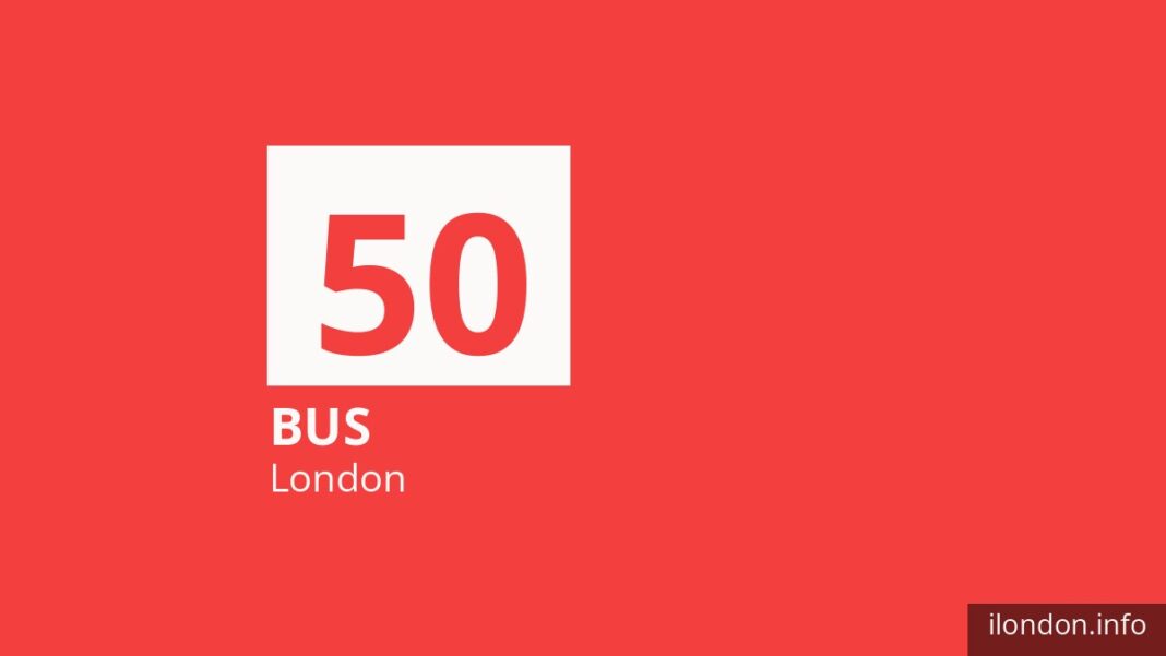 Bus route 50 in London
