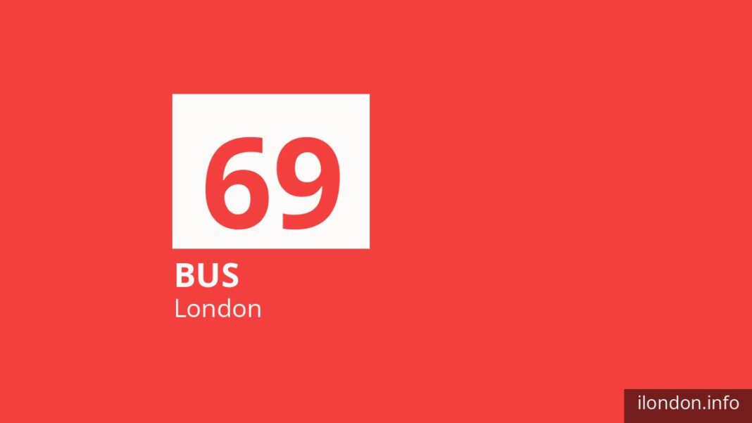 Bus route 69 in London