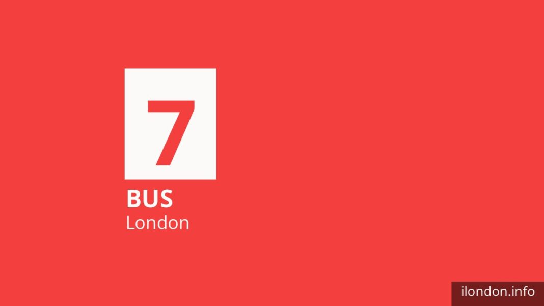 Bus route 7 in London