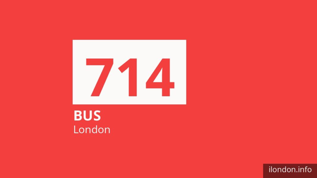 Bus route 714 in London