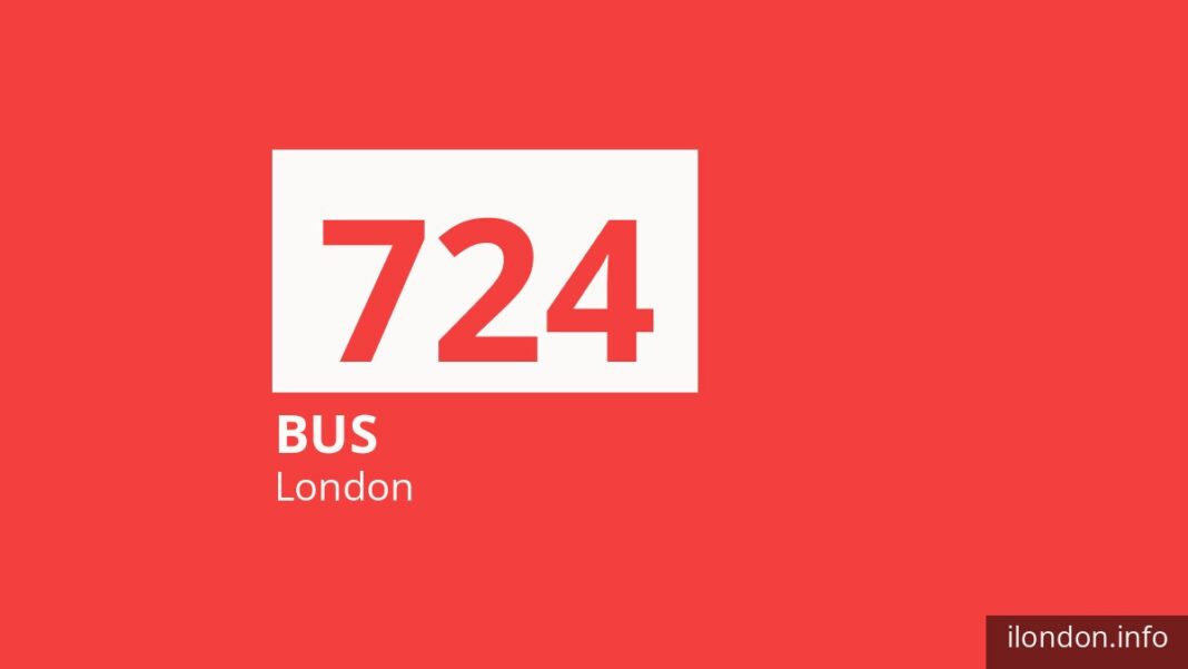 Bus route 724 in London