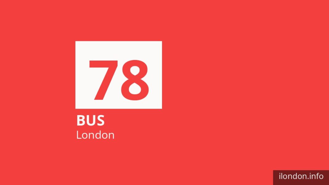 Bus route 78 in London