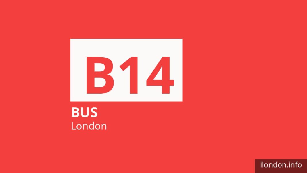 Bus route B14 in London