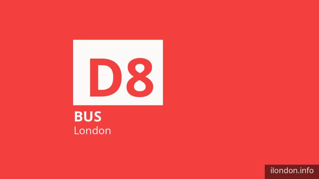 Bus route D8 in London