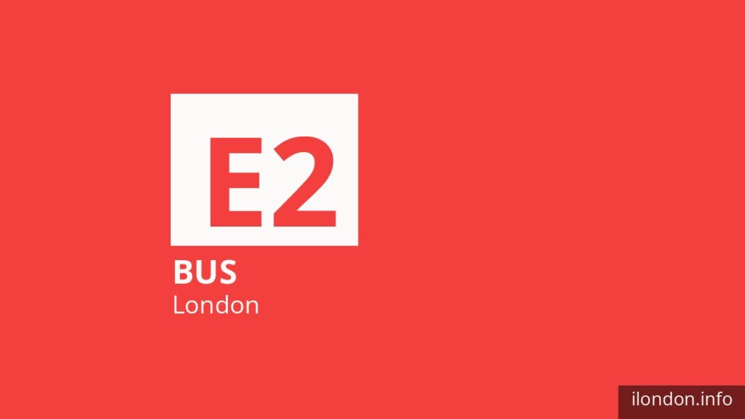 Bus route E2 in London
