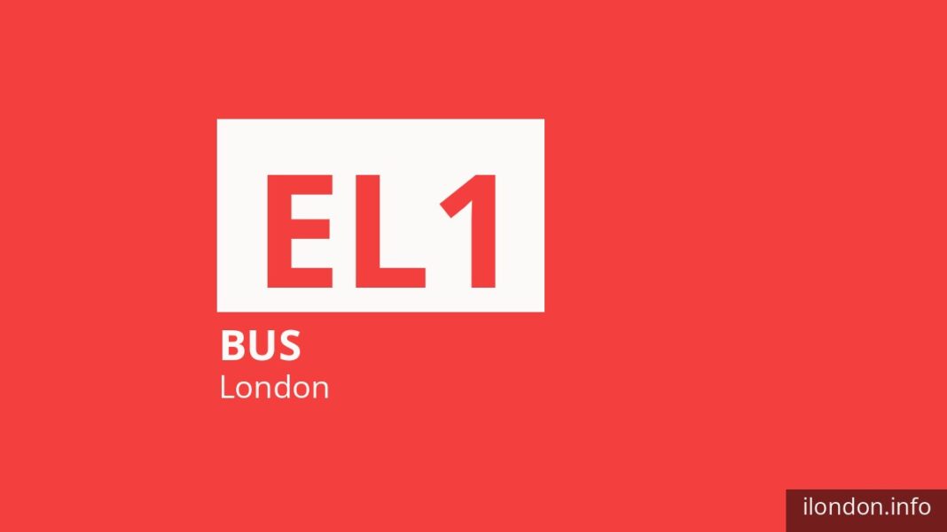 Bus route EL1 in London