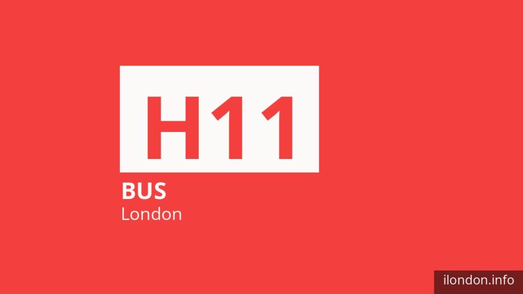 Bus route H11 in London