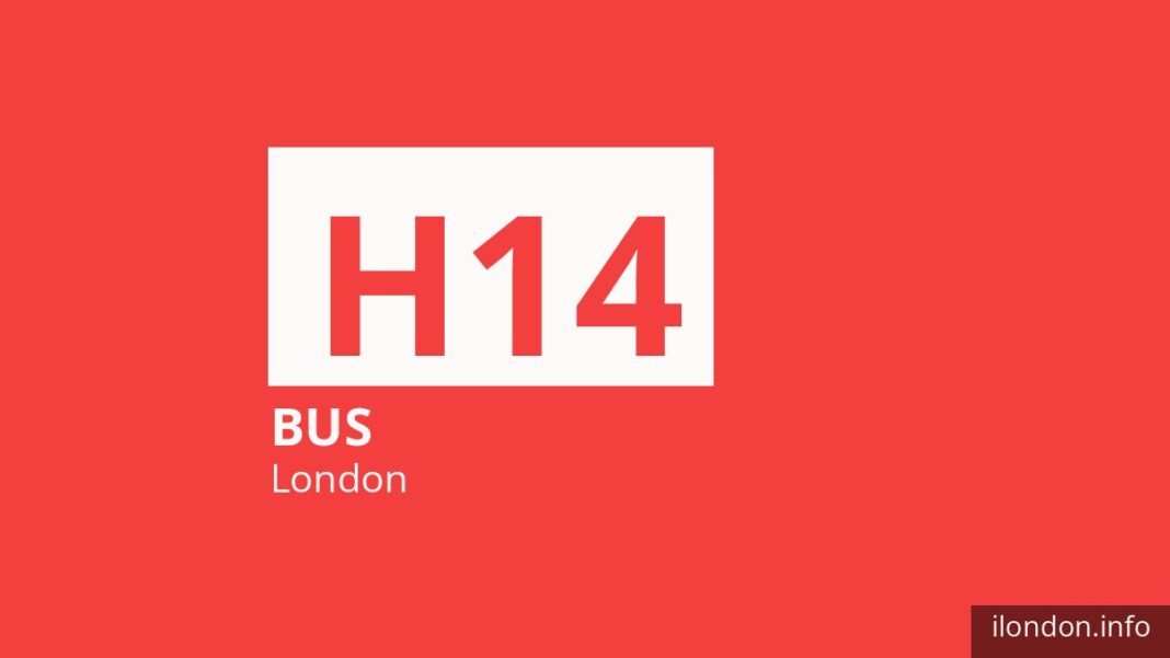Bus route H14 in London