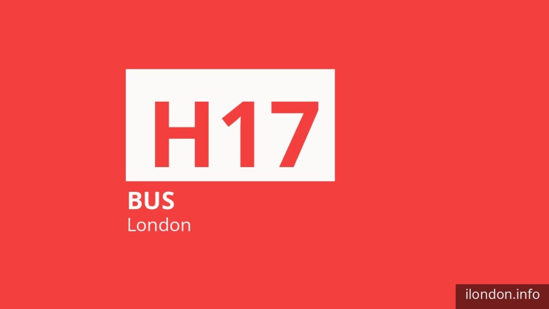Bus route H17 in London