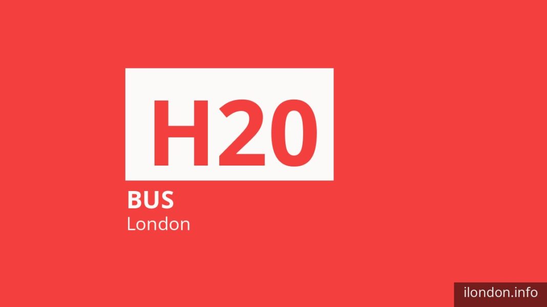 Bus route H20 in London