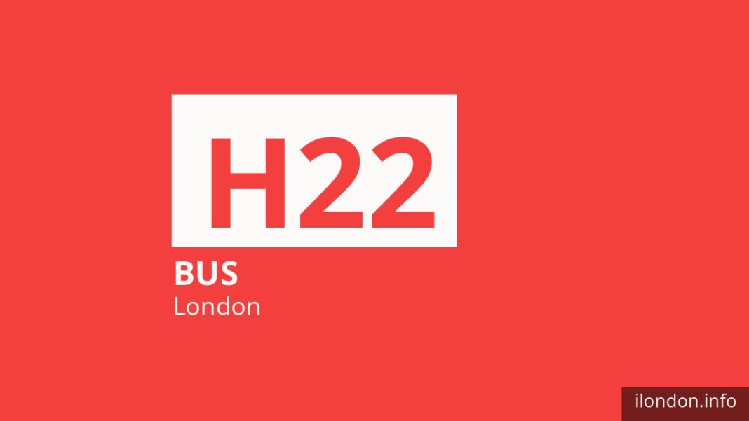 Bus route H22 in London