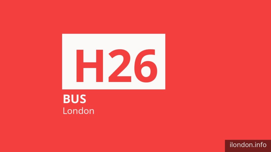 Bus route H26 in London