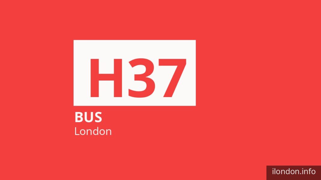 Bus route H37 in London