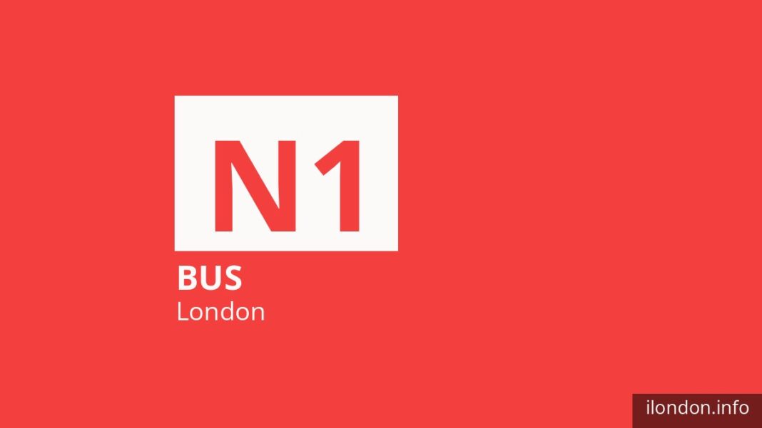 Night bus route N1 in London