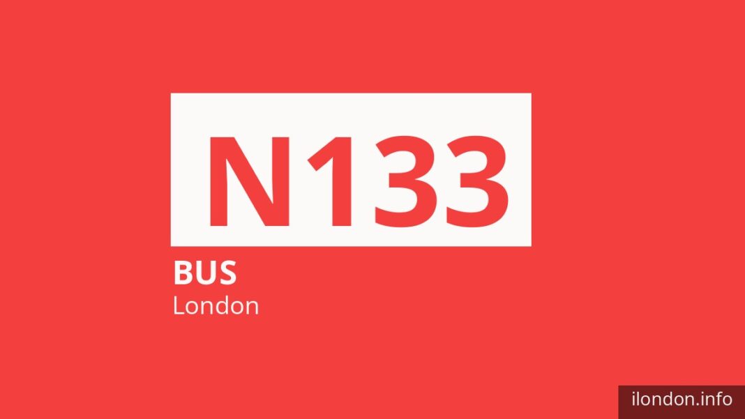 Night bus route N133 in London