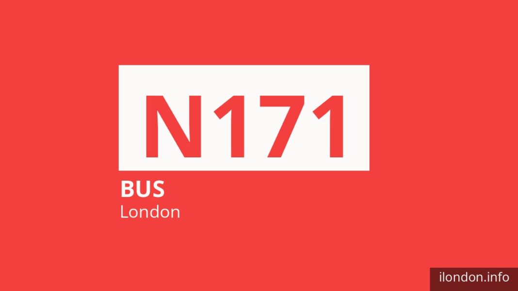 Night bus route N171 in London