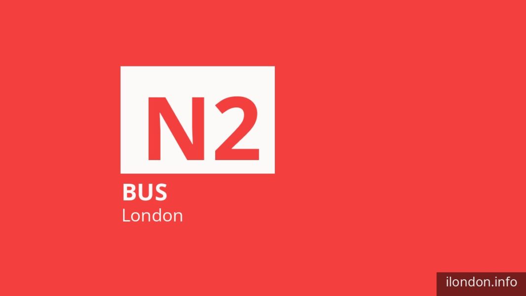 Night bus route N2 in London