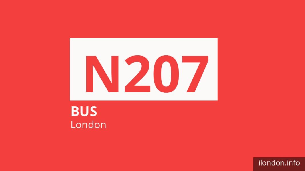 Night bus route N207 in London