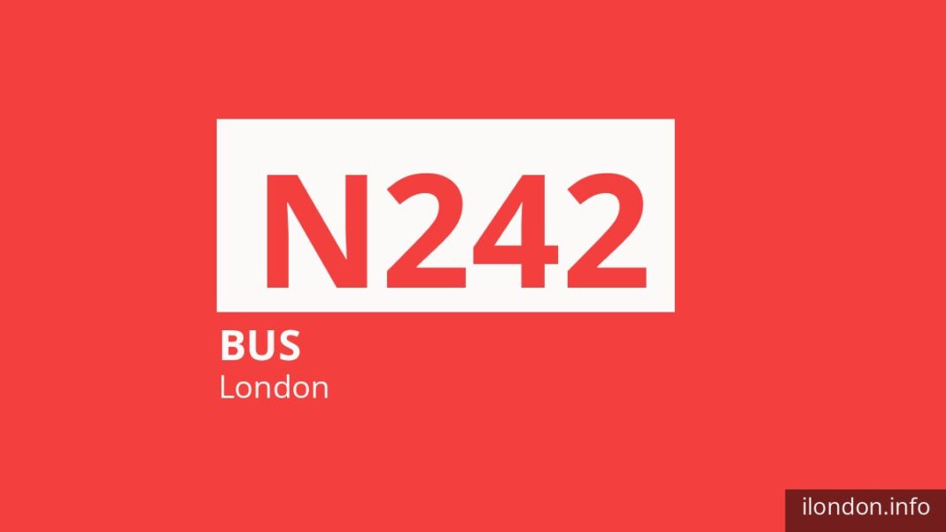 Night bus route N242 in London
