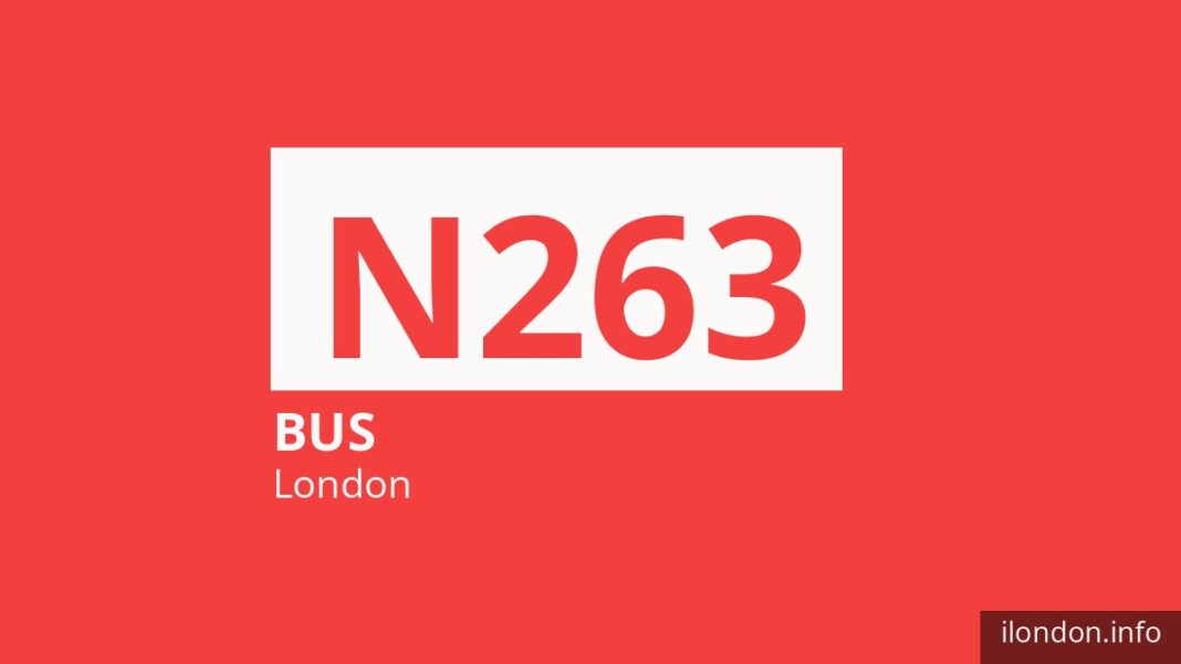 Night bus route N263 in London