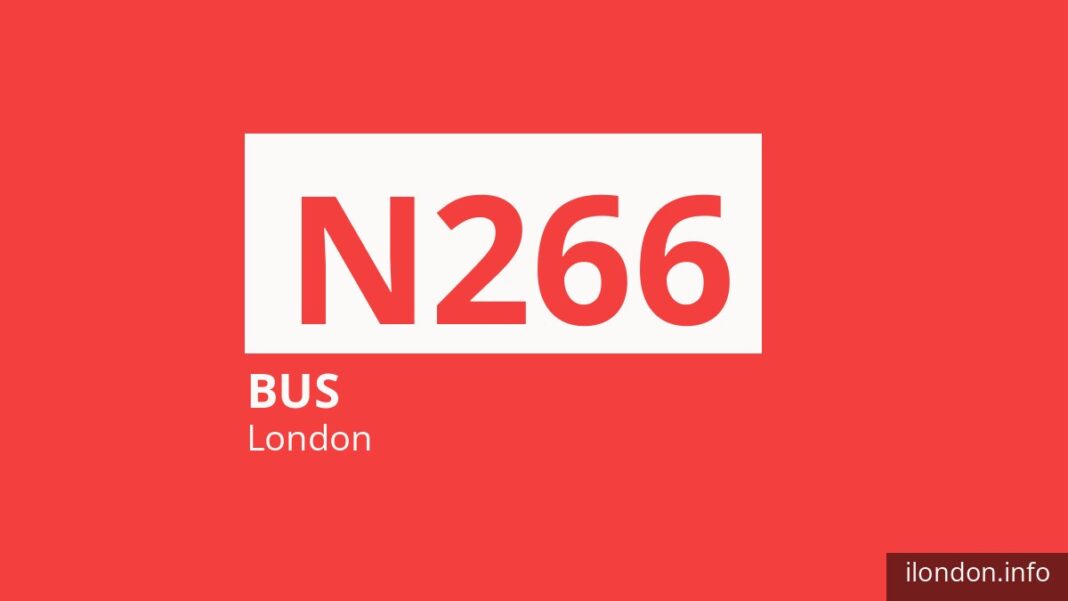 Night bus route N266 in London