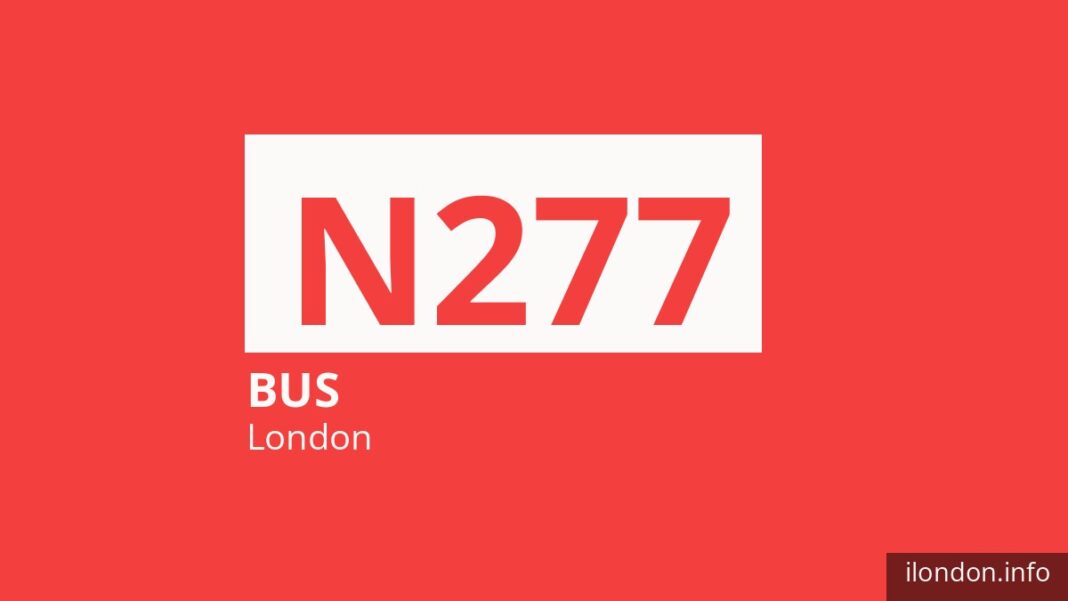 Night bus route N277 in London