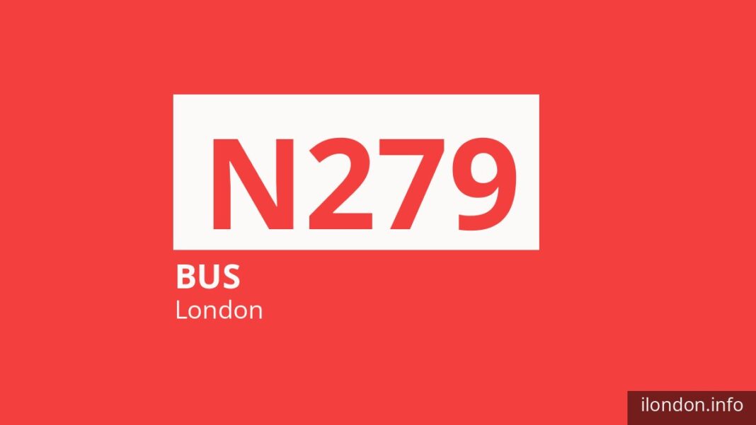 Night bus route N279 in London