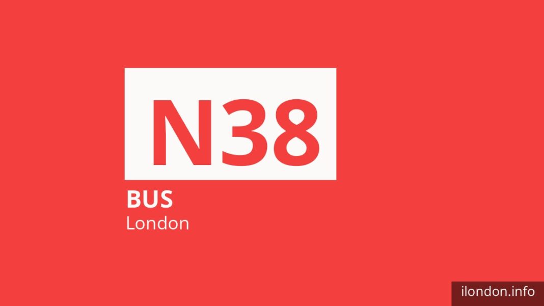 Night bus route N38 in London