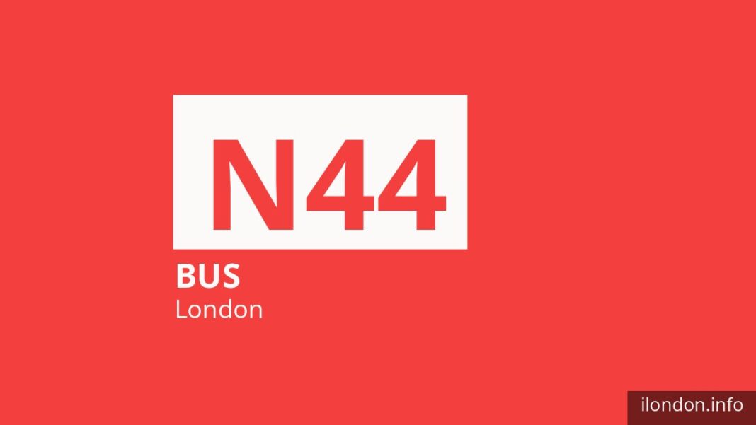 Night bus route N44 in London