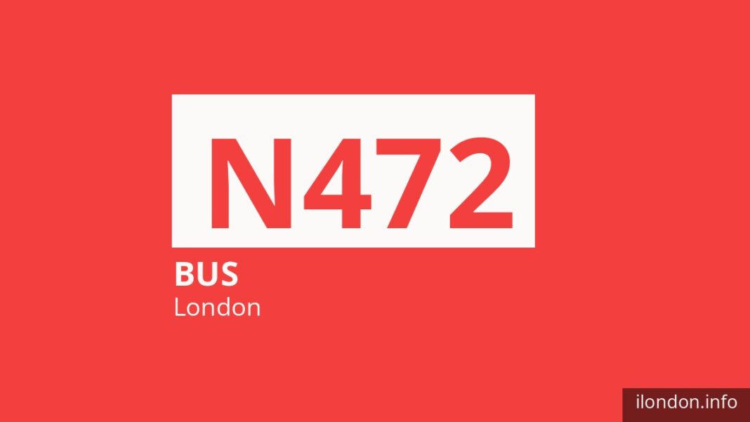 Night bus route N472 in London