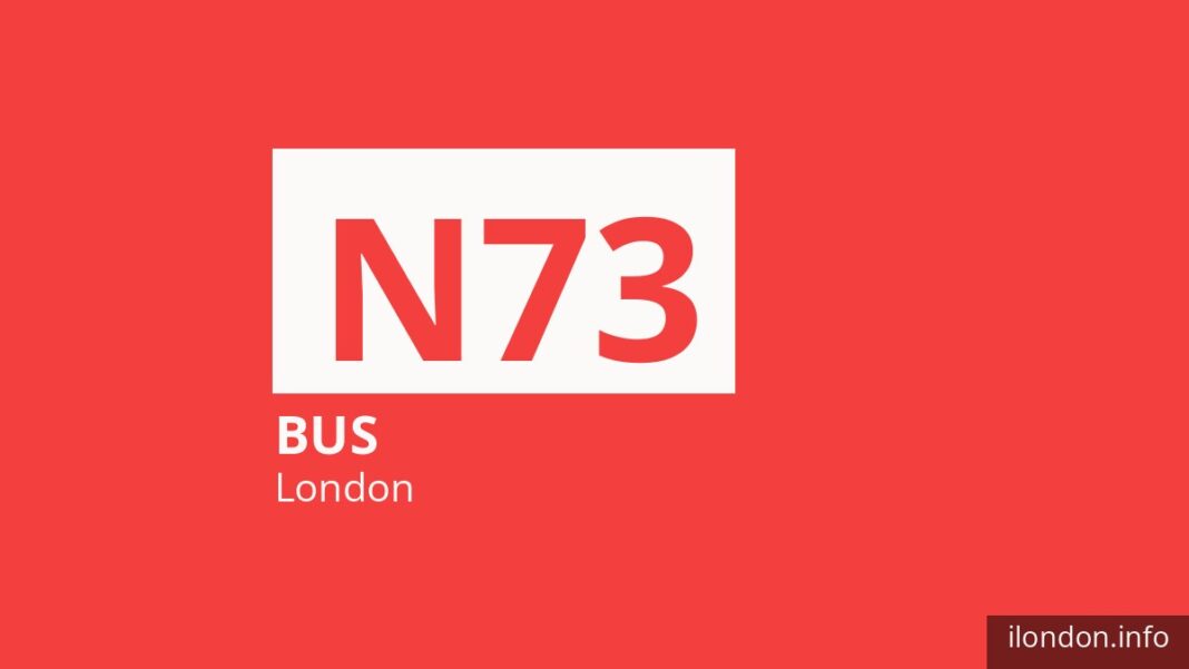 Night bus route N73 in London