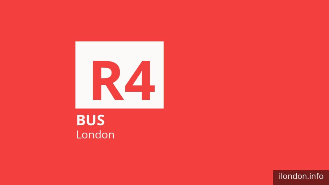 Bus route R4 in London