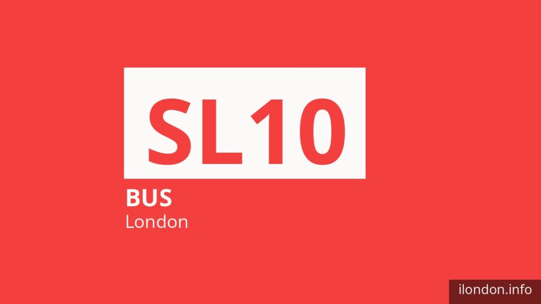 Bus route SL10 in London