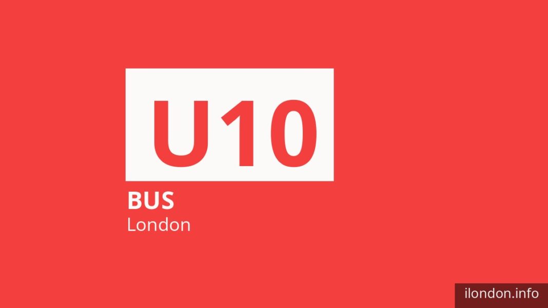 Bus route U10 in London
