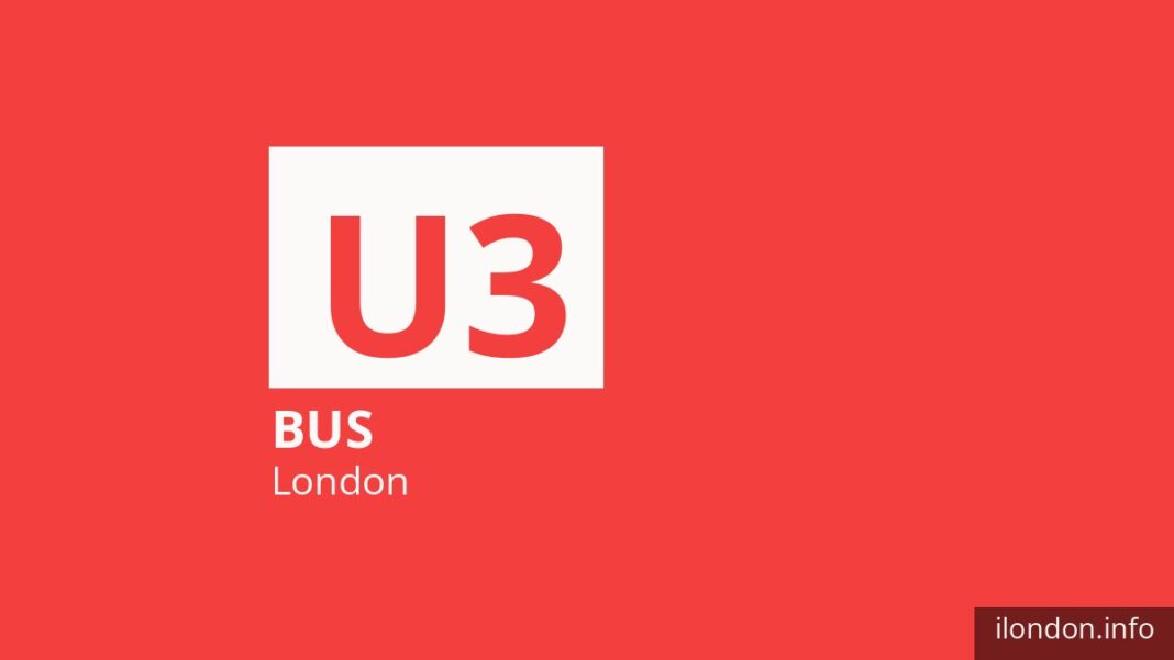 Bus route U3 in London